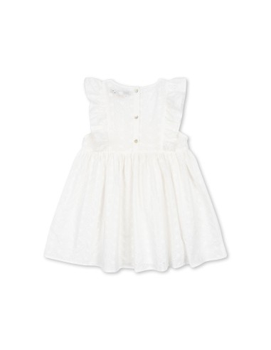 Robe d'été Lacey Optic White en coton bio