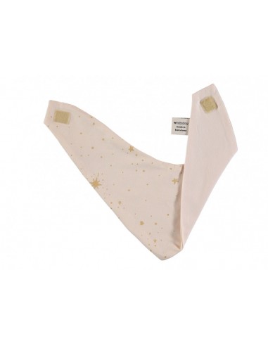 Bavoir bandana Lucky Rose poudré
