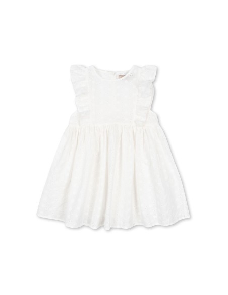 Robe d'été Lacey Optic White en coton bio