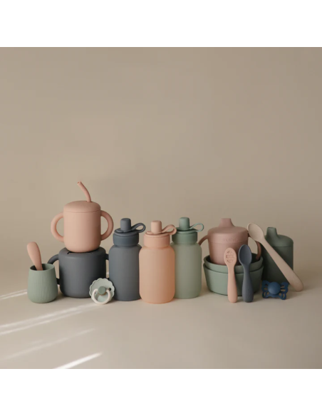 Lot de 2 Gourdes à compotes / purées Réutilisables en Silicone Tradewinds  - Mushie