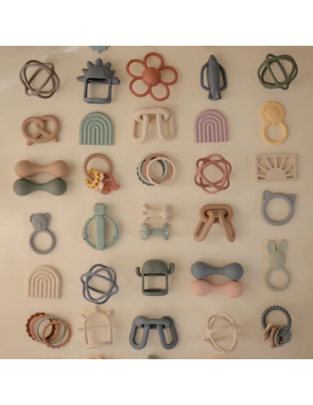 Hochet dentition Daisy Mushie Mauve