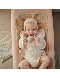 Hochet dentition Daisy Mushie Mauve 2