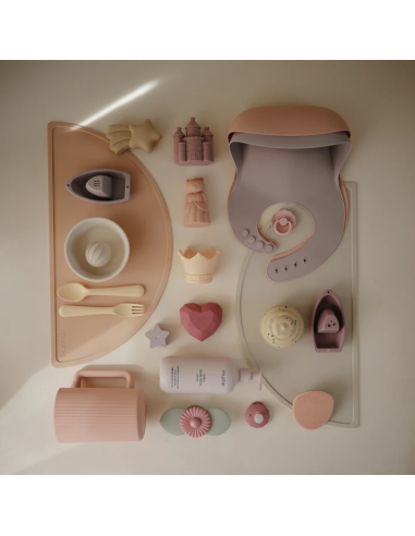 Bavoir souple en silicone Mushie Cerfs Volants