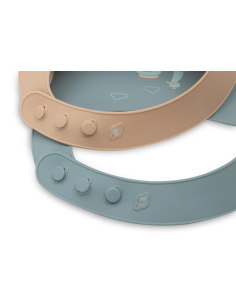 Bavoirs souples en silicone - Lot de 2 - On the go 2
