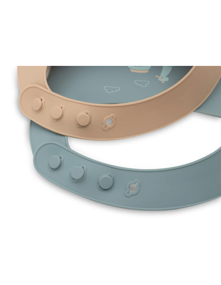 Bavoirs souples en silicone - Lot de 2 - On the go