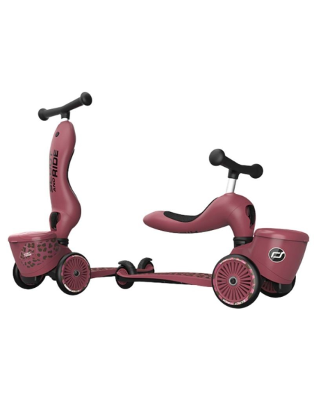 Porteur 2 en 1 évolutif en trottinette 1 à 5 ans Beige Wildcat avec rangement