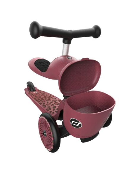 Porteur 2 en 1 évolutif en trottinette 1 à 5 ans Beige Wildcat avec rangement