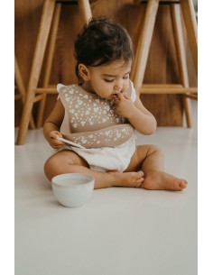 Bavoir souple en silicone Zakuw - Pois de Senteur 2