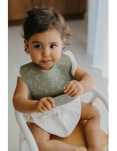 Bavoir souple en silicone Zakuw - Feuillage 2