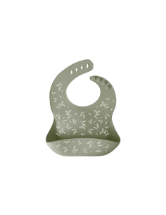 Bavoir souple en silicone Zakuw - Feuillage