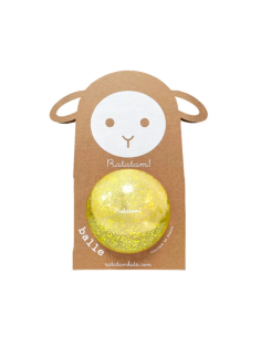 Ballon Pailleté Bulles Jaunes Mouton 10 cm - Ratatam