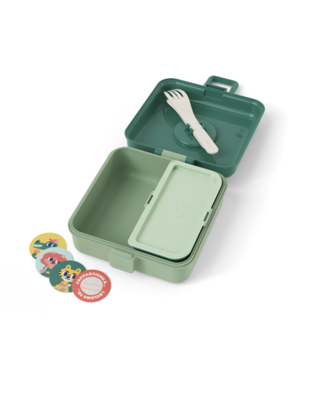 Boîte à Goûter Boîte à Sandwich Snacky Vert Forest