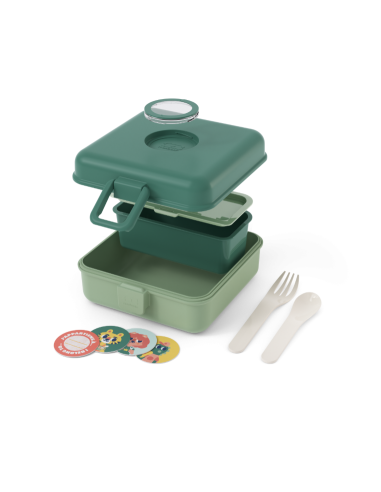 Boîte à Goûter Boîte à Sandwich Snacky Vert Forest