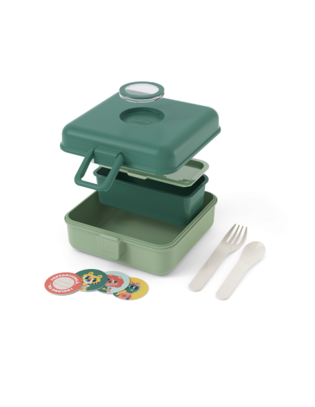 Boîte à Goûter Boîte à Sandwich Snacky Vert Forest