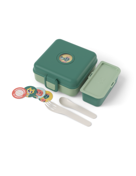 Boîte à Goûter Boîte à Sandwich Snacky Vert Forest