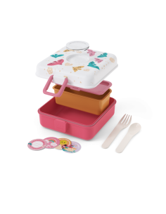 Boîte à Goûter Boîte à Sandwich Snacky Birds Rose 2