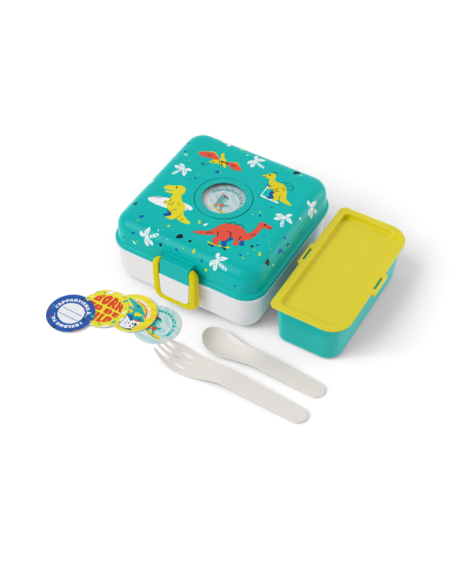 Boîte à Goûter Boîte à Sandwich Snacky Dino Verte