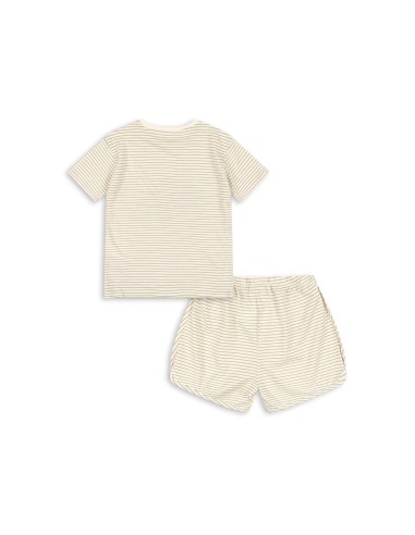 Ensemble Tee-Shirt & Short Famo Tea Stripe