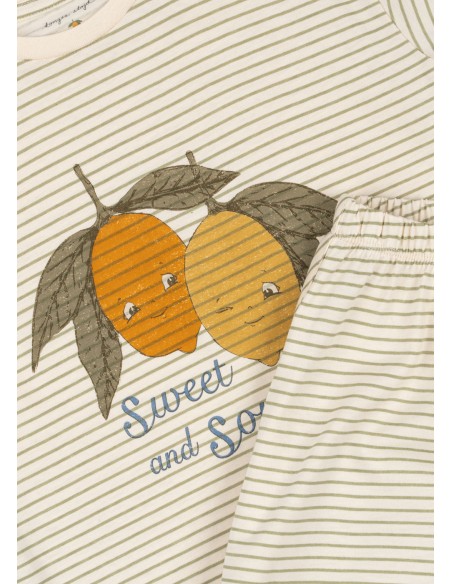 Ensemble Tee-Shirt & Short Famo Tea Stripe