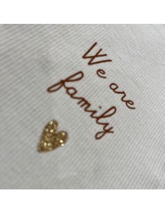 Protège Livret de Famille - Velours écru - We Are Family 2