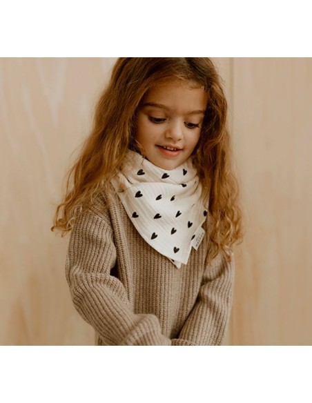 Foulards Cœurs en gaze de coton