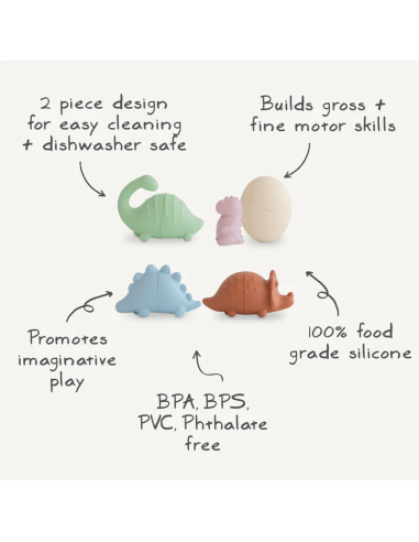 Set de jouets de bain Dinos Mushie