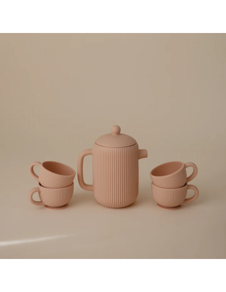 Set de thé en silicone pour enfants Mushie Bush – Dînette de jeu ludique