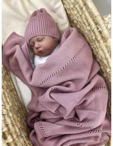Couverture pour bébé en Bambou Ultra douce - Mauve Pink