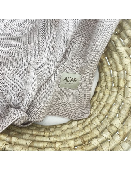 Couverture pour bébé Hearts ultra douce en Bambou - Péonie Rose