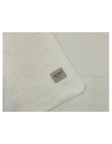 Couverture pour bébé Hearts ultra douce en Bambou - Crème