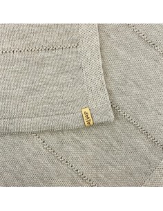 Couverture pour bébé en Laine de Mérinos 75 x 100 Taupe 2