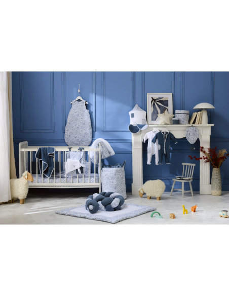 Pyjama Velours avec pieds Blanc Forêt Enchantée