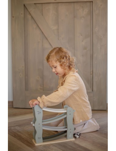 Circuit Toboggan Voiture Olive en Bois - Label...