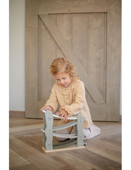 Circuit Toboggan Voiture Olive en Bois - Label Label