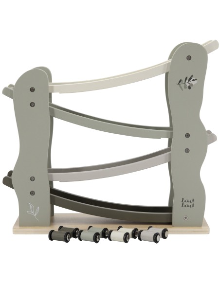 Circuit Toboggan Voiture Olive en Bois - Label Label
