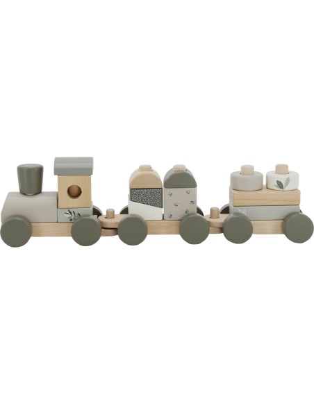 Train en Bois Empilable Olive - Label Label