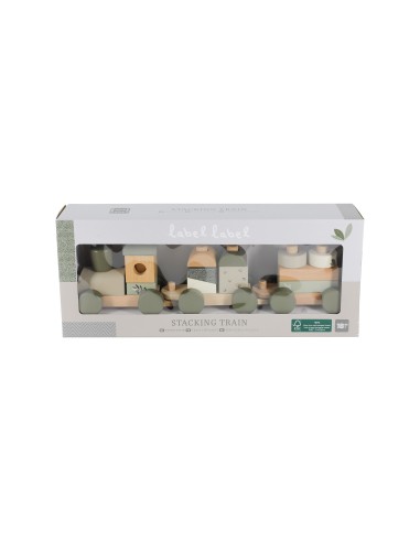 Train en Bois Empilable Olive - Label Label