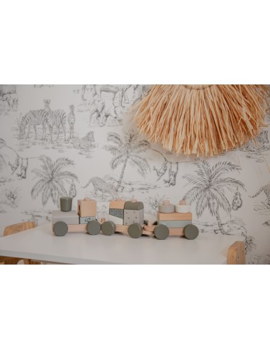Train en Bois Empilable Olive - Label Label