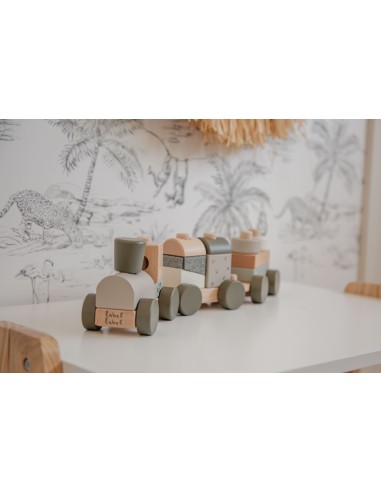 Train en Bois Empilable Olive - Label Label