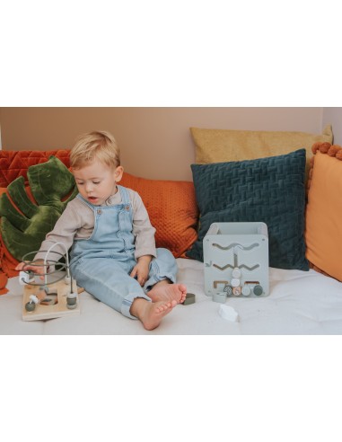 Cube d'Activité en Bois Olive - Label Label