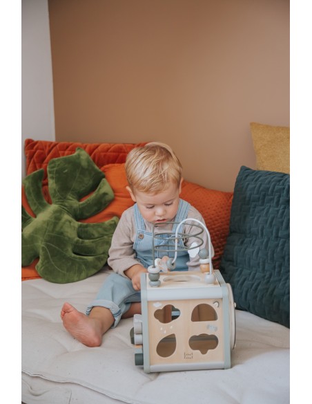 Cube d'Activité en Bois Olive - Label Label