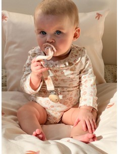 Attache tétine en tissu CamCam Lierre 2