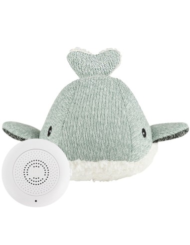 Peluche Moby Baleine Verte réconfortante musicale et bruits blancs