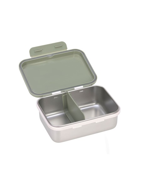 Boîte à goûter en Inox Happy Print olive