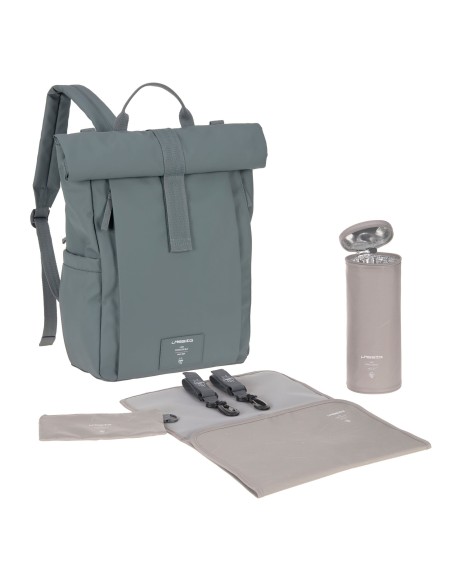 Sac à Dos à Langer Rolltop Up Gris Bleu Anthra