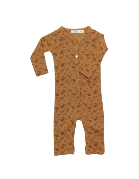 Combinaison Pyjama en Coton Biologique Toffee
