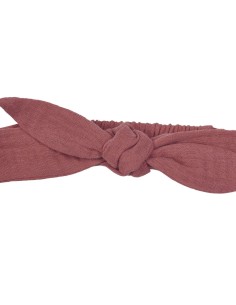 Bandeau Extensible en Gaze de Coton Marsala