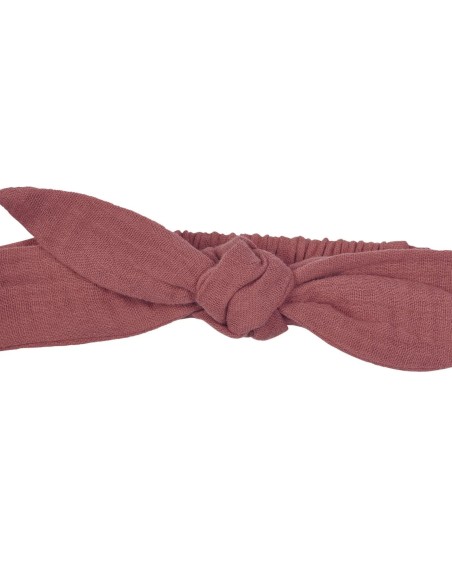Bandeau Extensible en Gaze de Coton Marsala