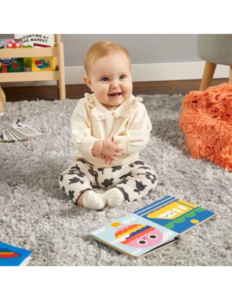 Livre pour bébé Noir et Blanc et Couleurs vives Véhicules 0-9 mois