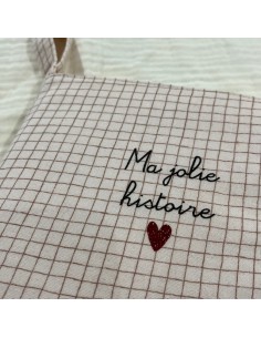 Album photo en Tissu - Gaze à Petits Carreaux - Ma Jolie...